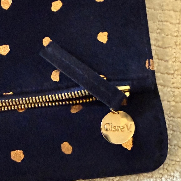 Clare V Navy and Gold Clutch - Picture 3 of 3